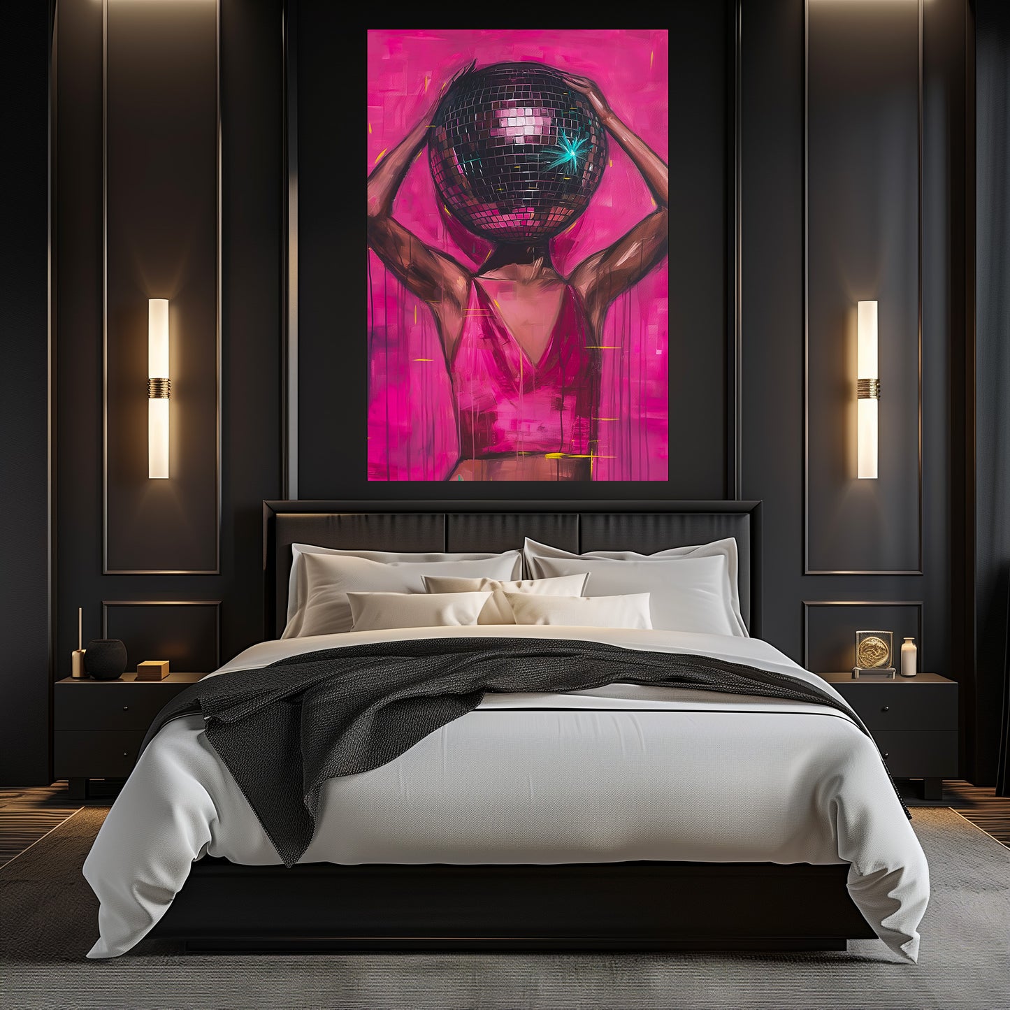 DISCO BALL HEAD PAINTING 