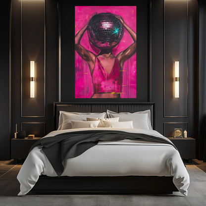 DISCO BALL HEAD PAINTING 