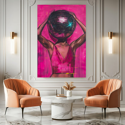 DISCO BALL HEAD PAINTING 