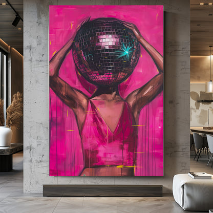 DISCO BALL HEAD PAINTING 