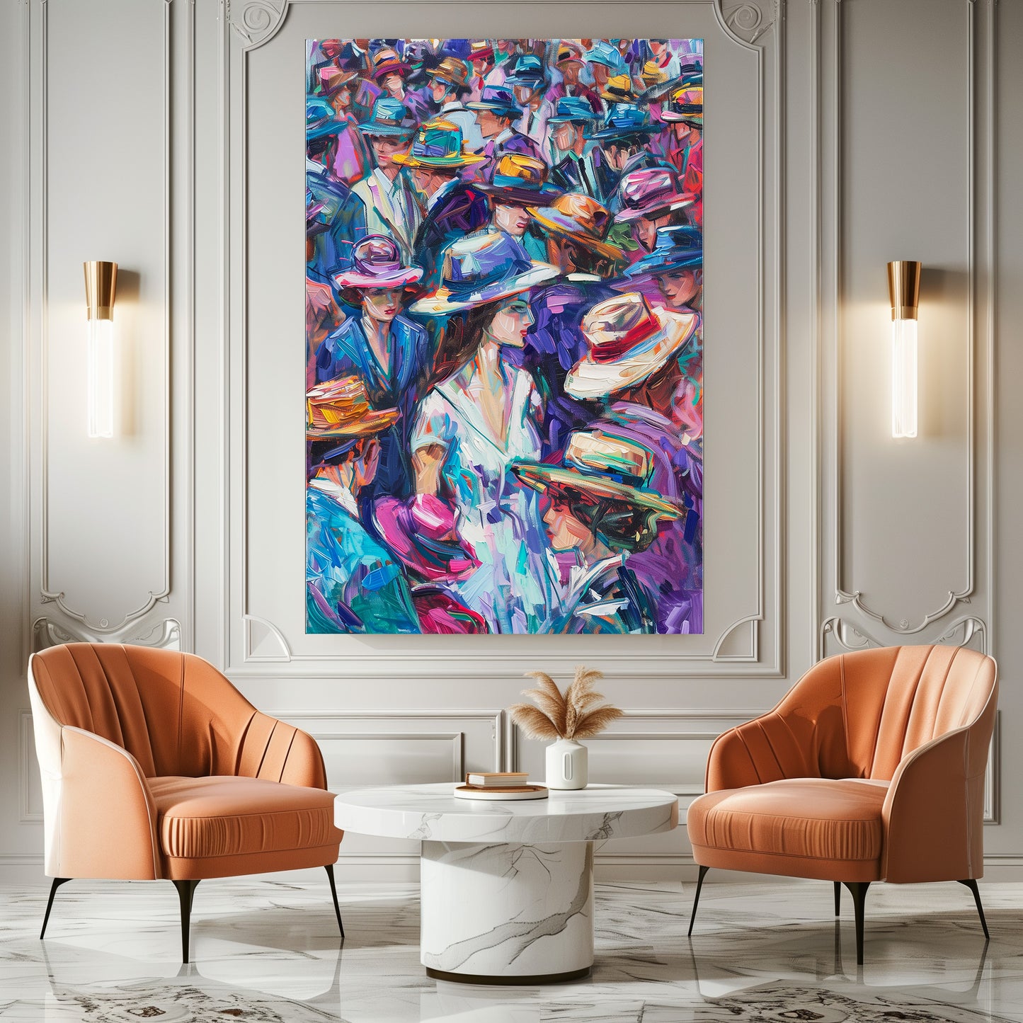 TABLEAU CHAPEAUX COLORÉS