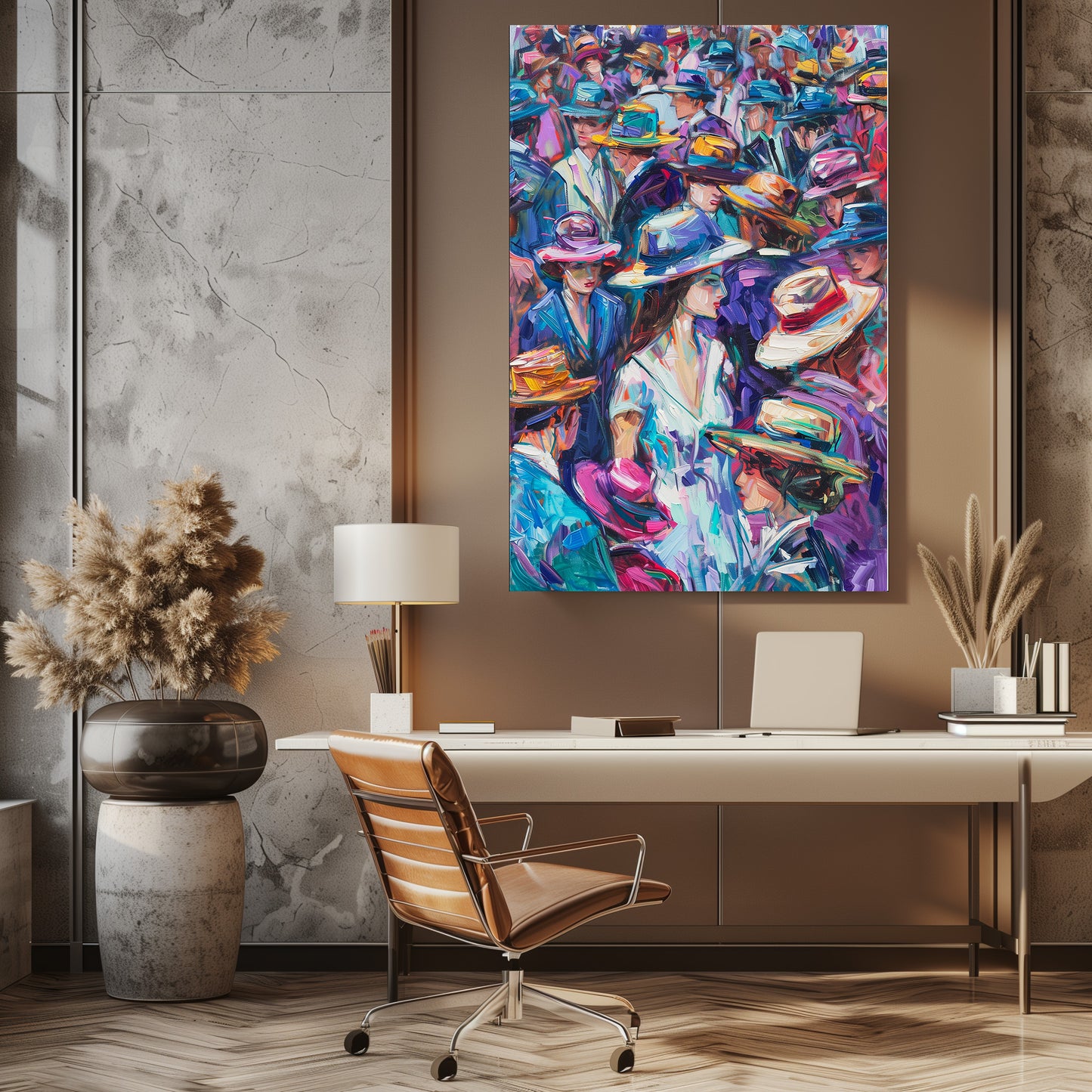 TABLEAU CHAPEAUX COLORÉS