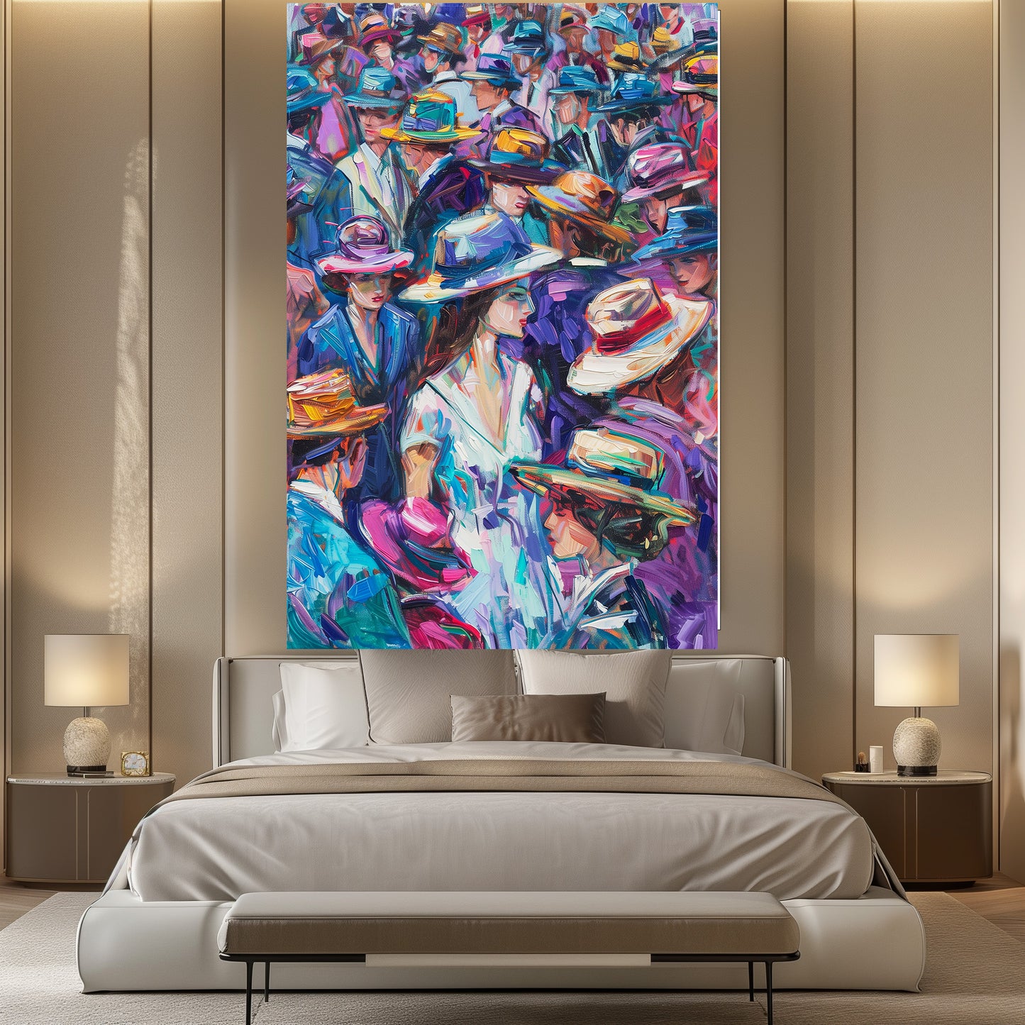 TABLEAU CHAPEAUX COLORÉS