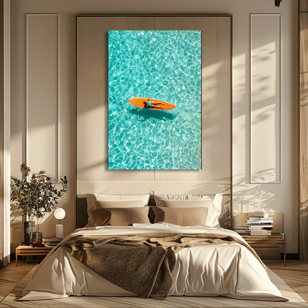 TABLEAU PLANCHE SURF ORANGE