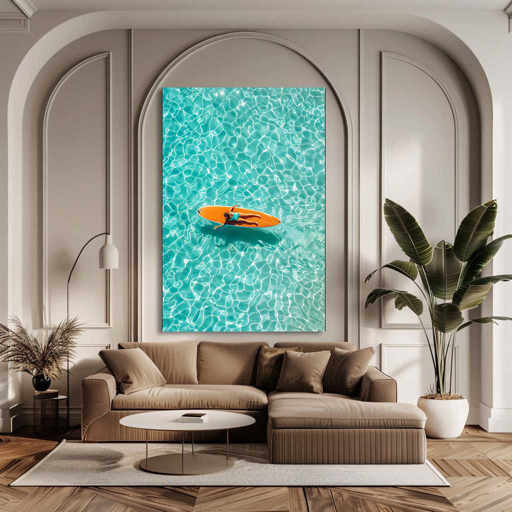 TABLEAU PLANCHE SURF ORANGE