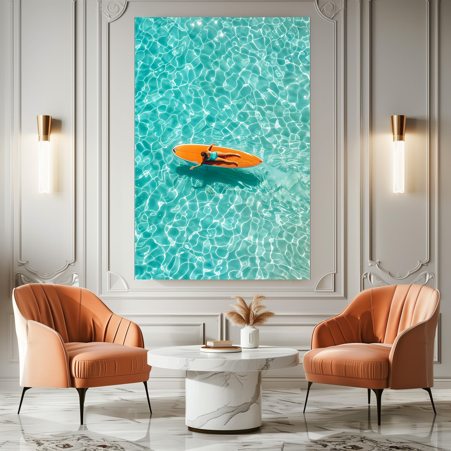 TABLEAU PLANCHE SURF ORANGE