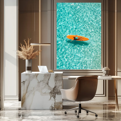 TABLEAU PLANCHE SURF ORANGE