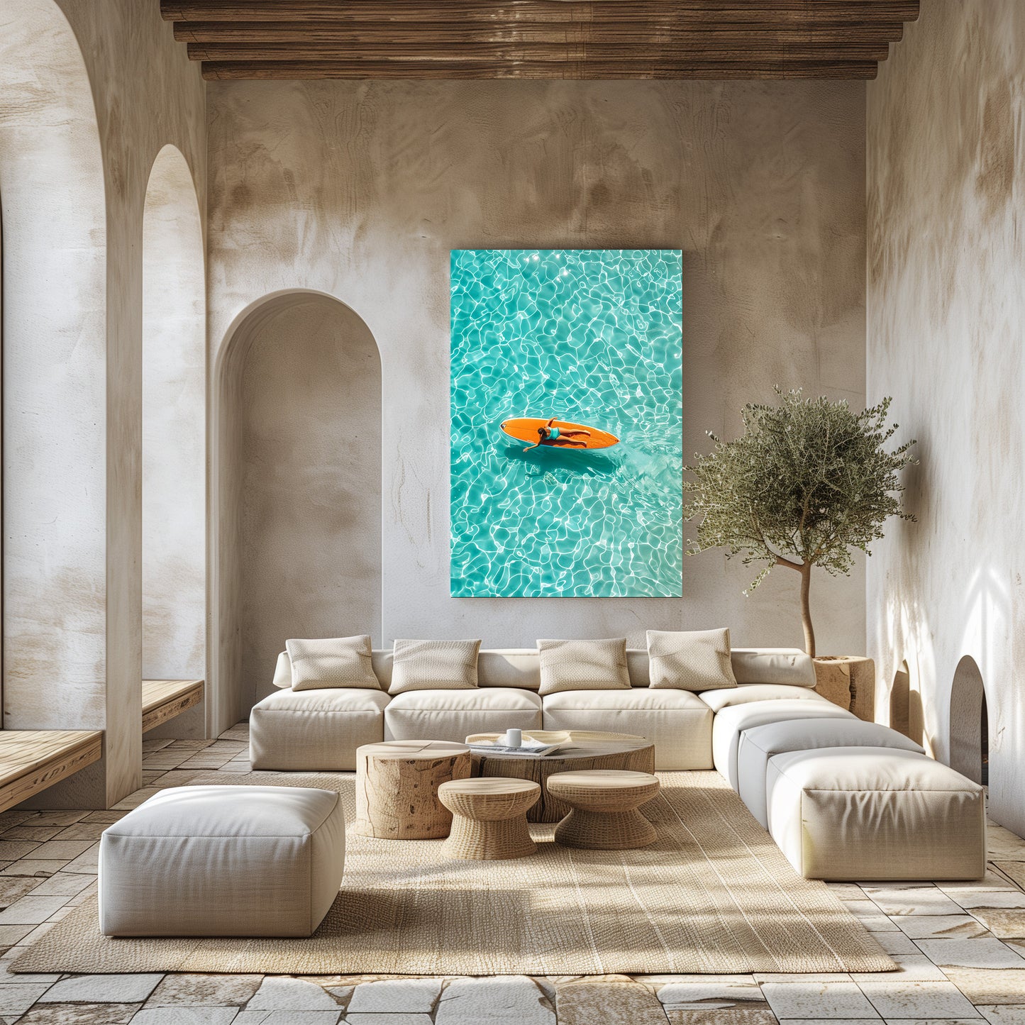 TABLEAU PLANCHE SURF ORANGE