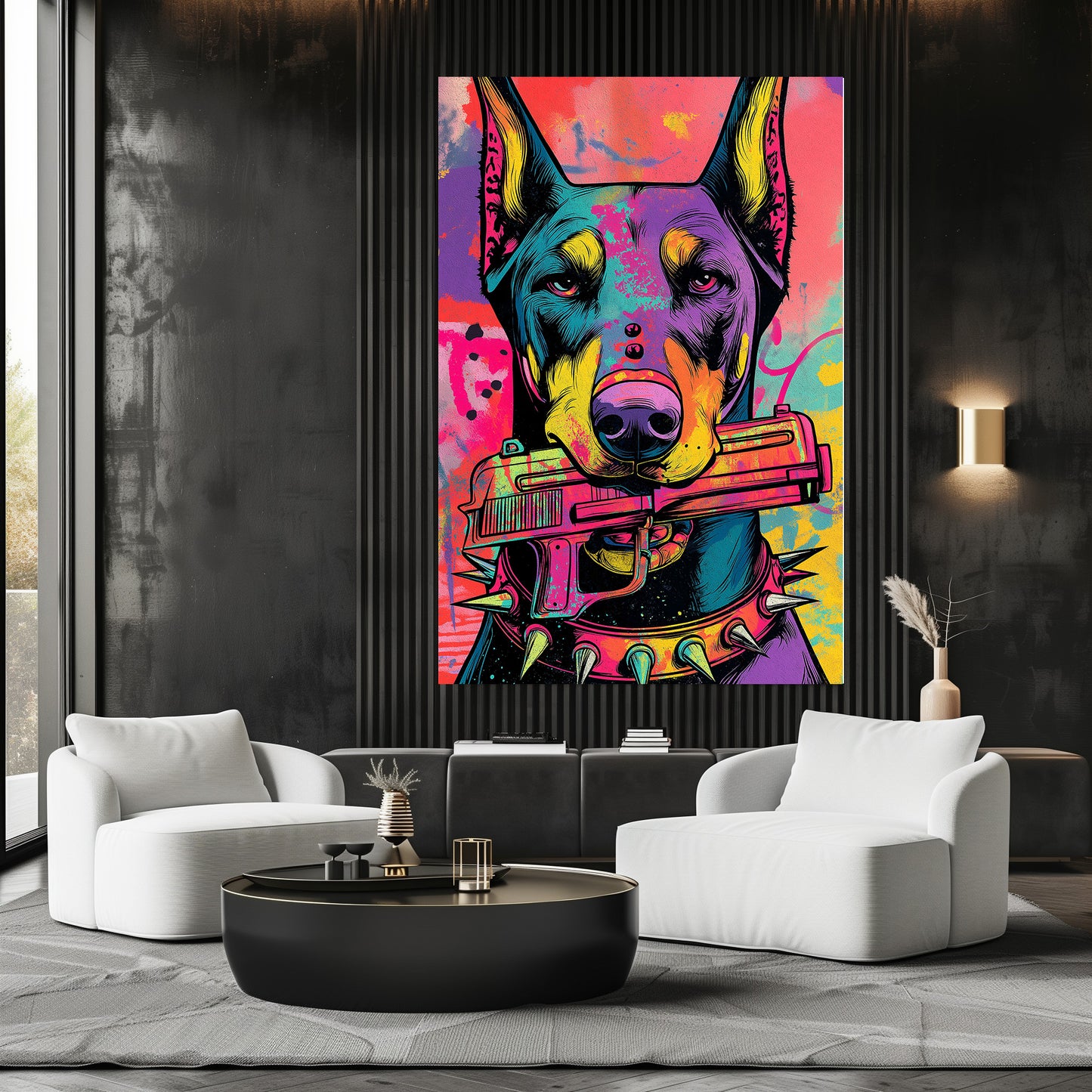 TABLEAU CHIEN GANGSTER