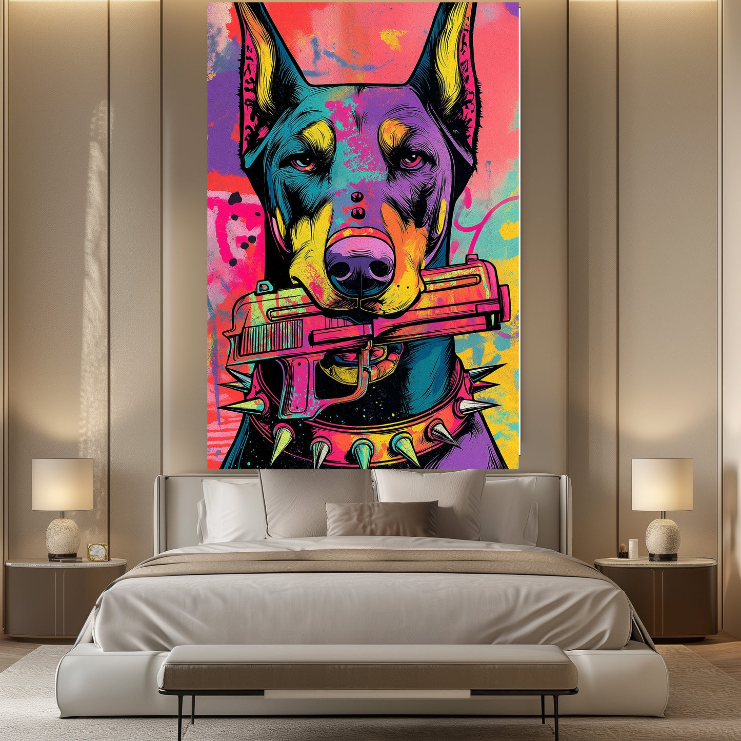 TABLEAU CHIEN GANGSTER