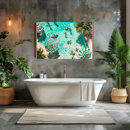 TABLEAU PISCINE SAINT-TROPEZ