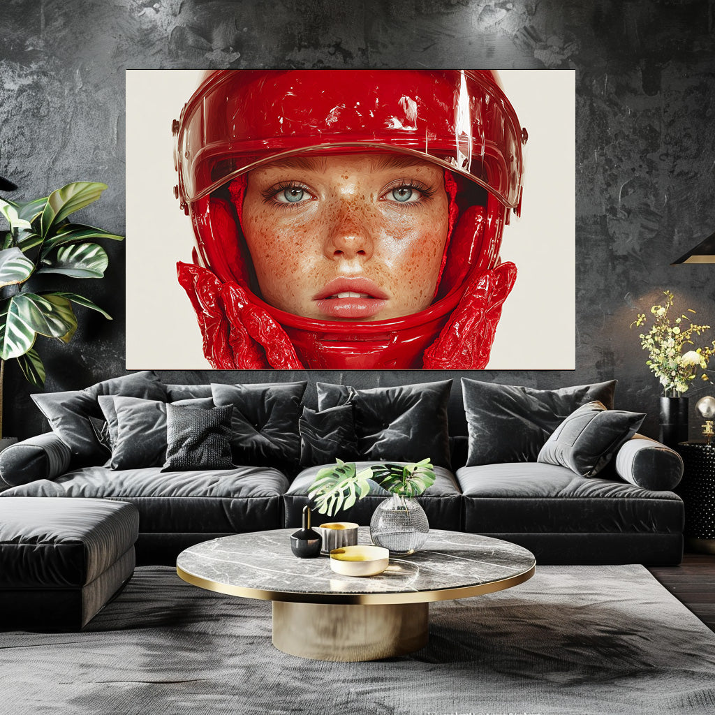 TABLEAU FEMME PILOTE RÉALISTE