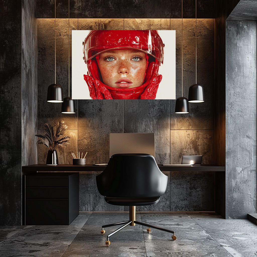 TABLEAU FEMME PILOTE RÉALISTE