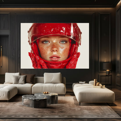 TABLEAU FEMME PILOTE RÉALISTE