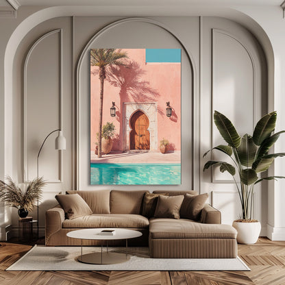 TABLEAU MUR ROSE MAROC