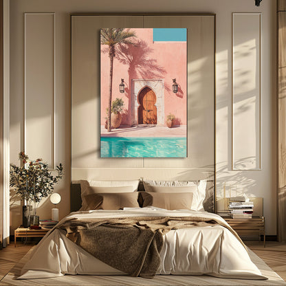 TABLEAU MUR ROSE MAROC