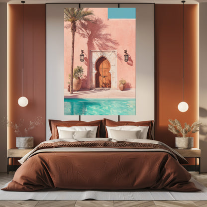 TABLEAU MUR ROSE MAROC