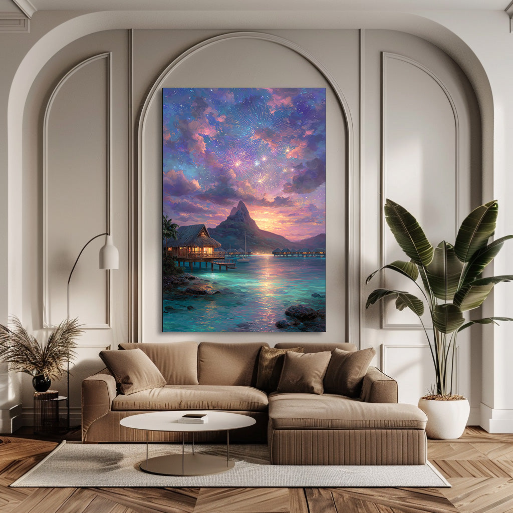 TABLEAU POLYNÉSIE FEU D'ARTIFICE