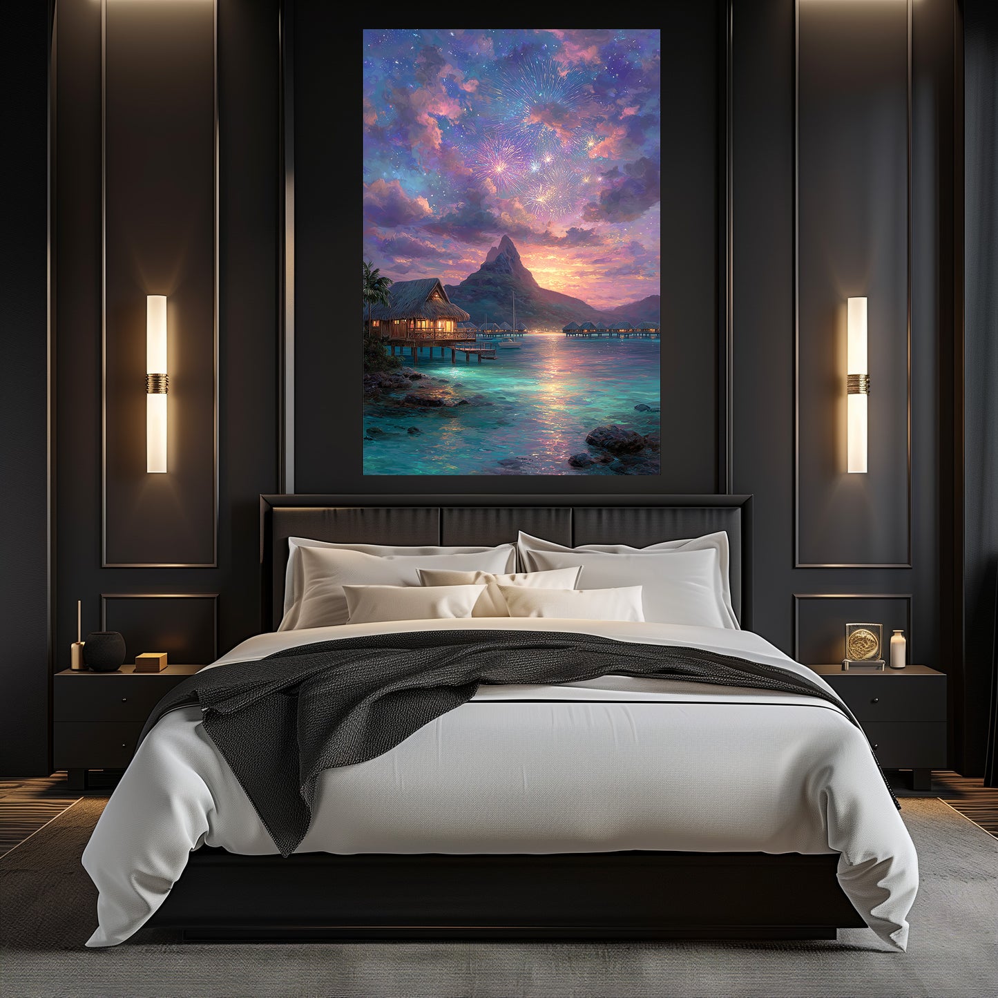 TABLEAU POLYNÉSIE FEU D'ARTIFICE