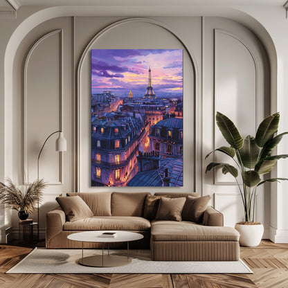 TABLEAU TOIT PARIS SUNSET