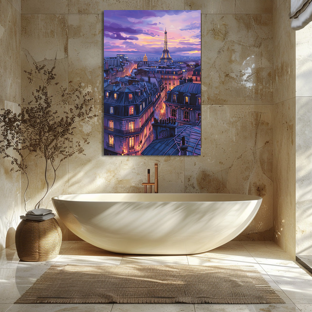 TABLEAU TOIT PARIS SUNSET