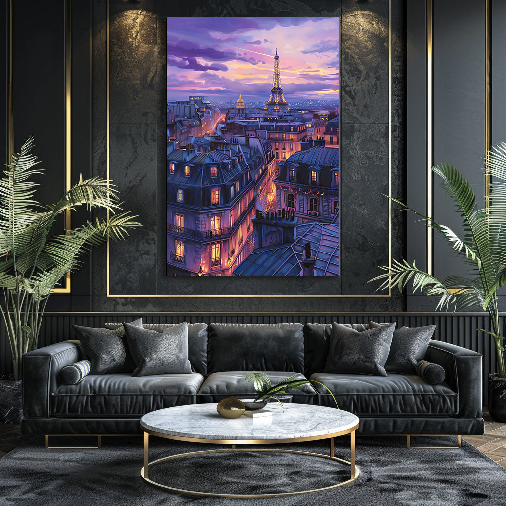 TABLEAU TOIT PARIS SUNSET