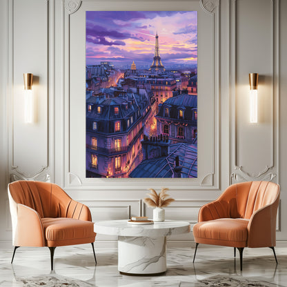 TABLEAU TOIT PARIS SUNSET