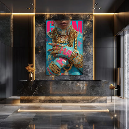 TABLEAU BIJOUX COLORÉS