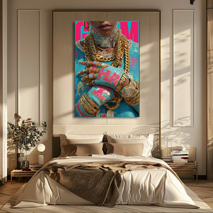 TABLEAU BIJOUX COLORÉS