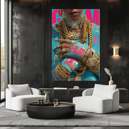 TABLEAU BIJOUX COLORÉS