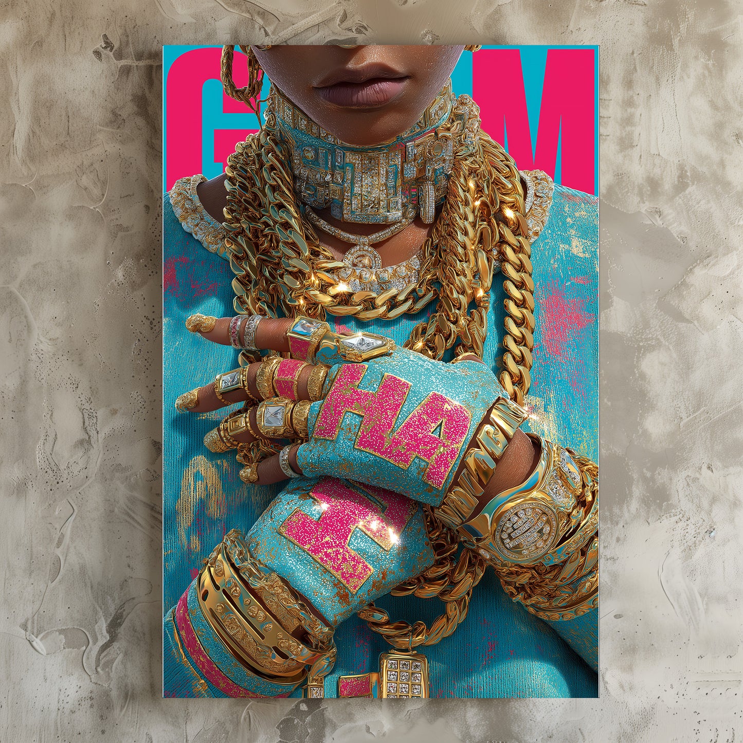 TABLEAU BIJOUX COLORÉS