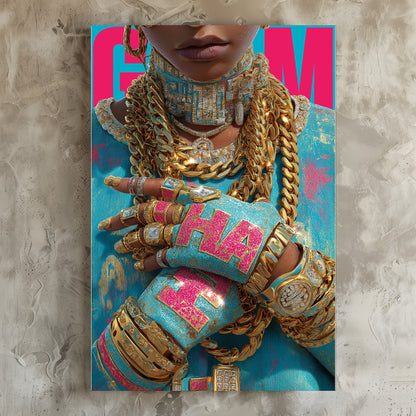 TABLEAU BIJOUX COLORÉS