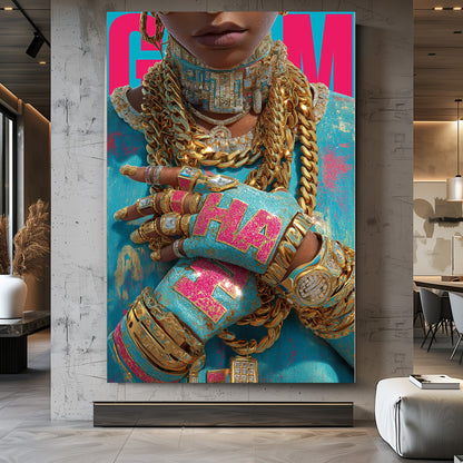 TABLEAU BIJOUX COLORÉS