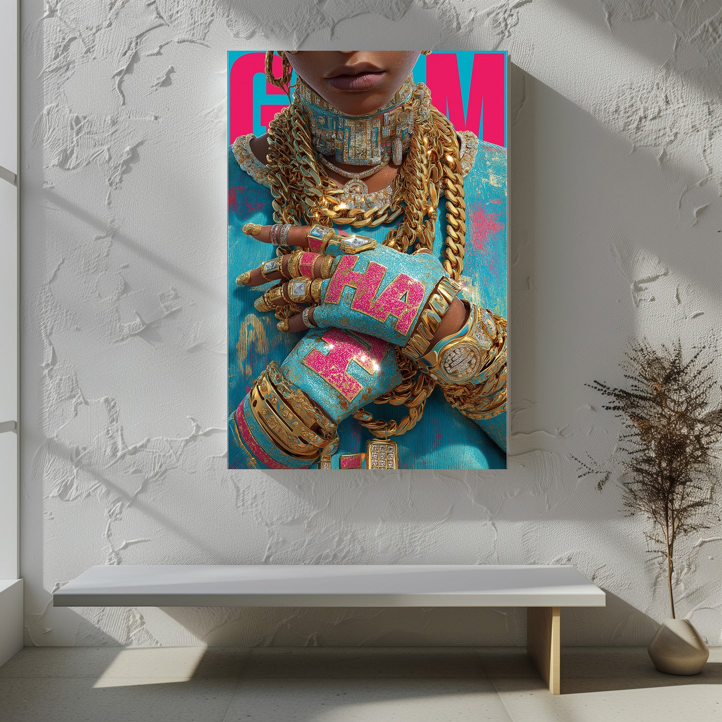 TABLEAU BIJOUX COLORÉS