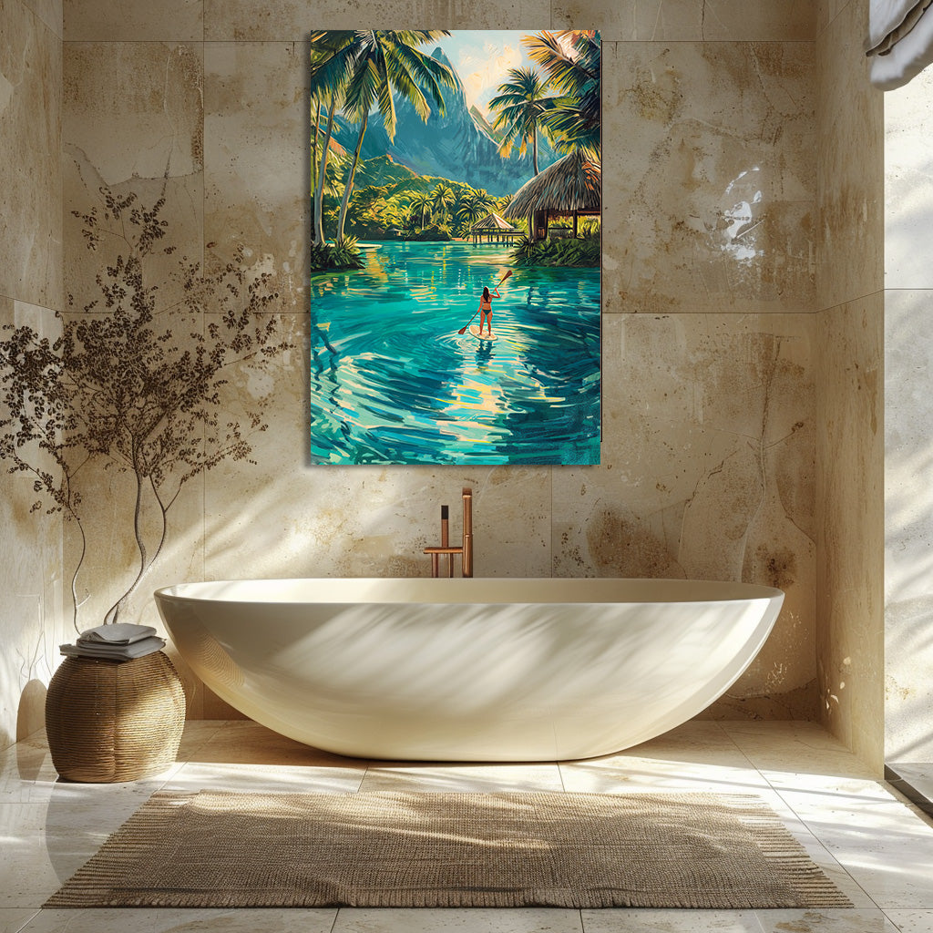 TABLEAU LAGON POLYNÉSIEN