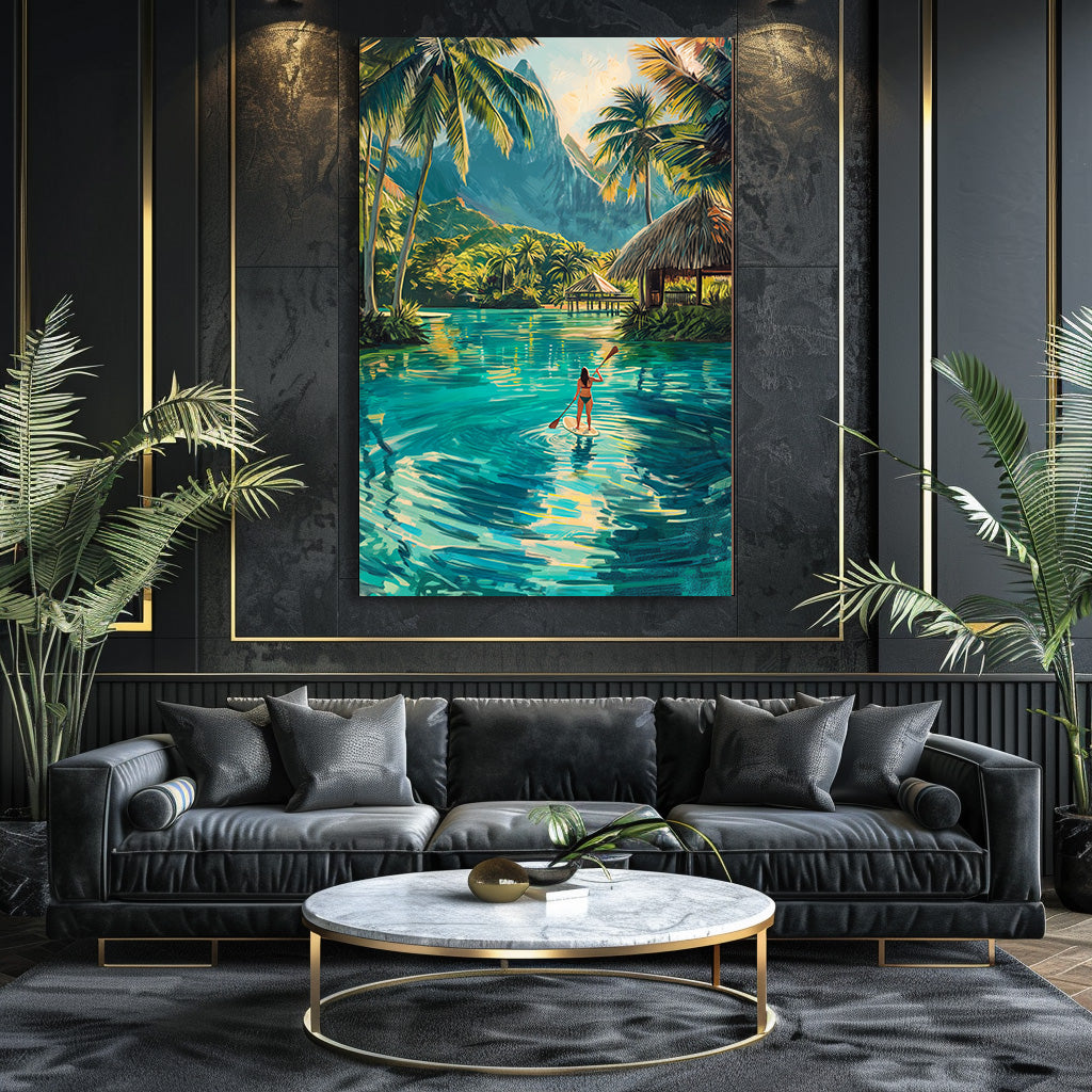 TABLEAU LAGON POLYNÉSIEN