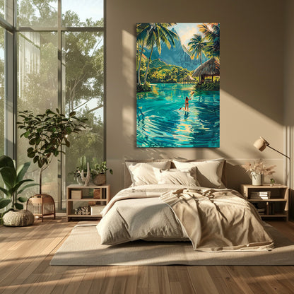 TABLEAU LAGON POLYNÉSIEN