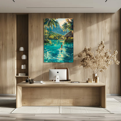 TABLEAU LAGON POLYNÉSIEN