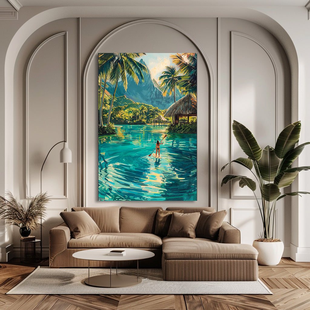 TABLEAU LAGON POLYNÉSIEN