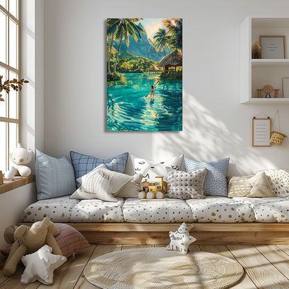 TABLEAU LAGON POLYNÉSIEN