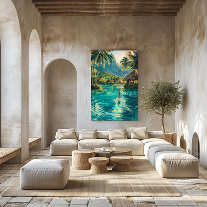 TABLEAU LAGON POLYNÉSIEN