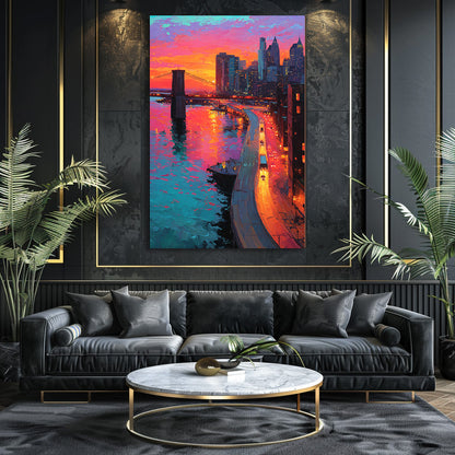 TABLEAU NEW YORK SUNSET