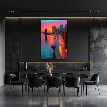 TABLEAU NEW YORK SUNSET