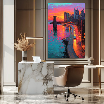 TABLEAU NEW YORK SUNSET