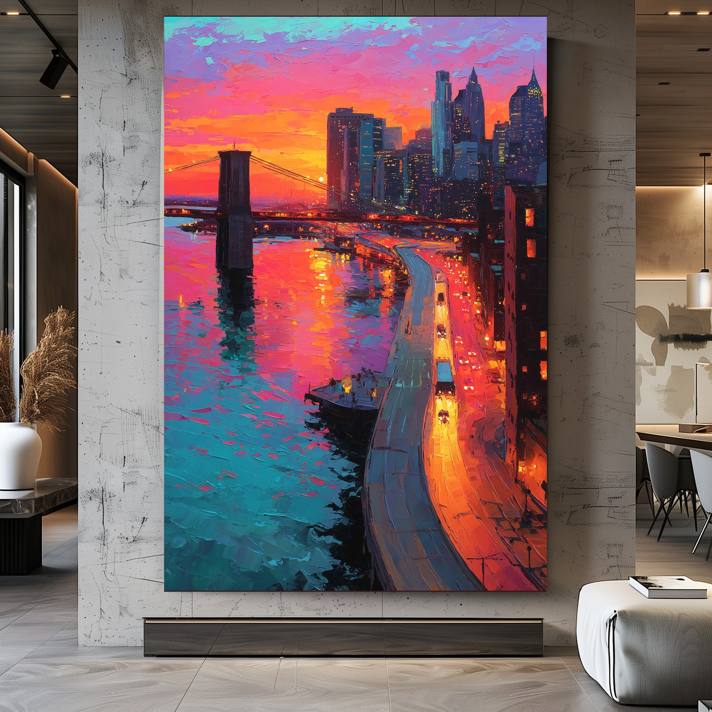 TABLEAU NEW YORK SUNSET