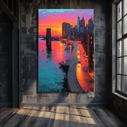 TABLEAU NEW YORK SUNSET