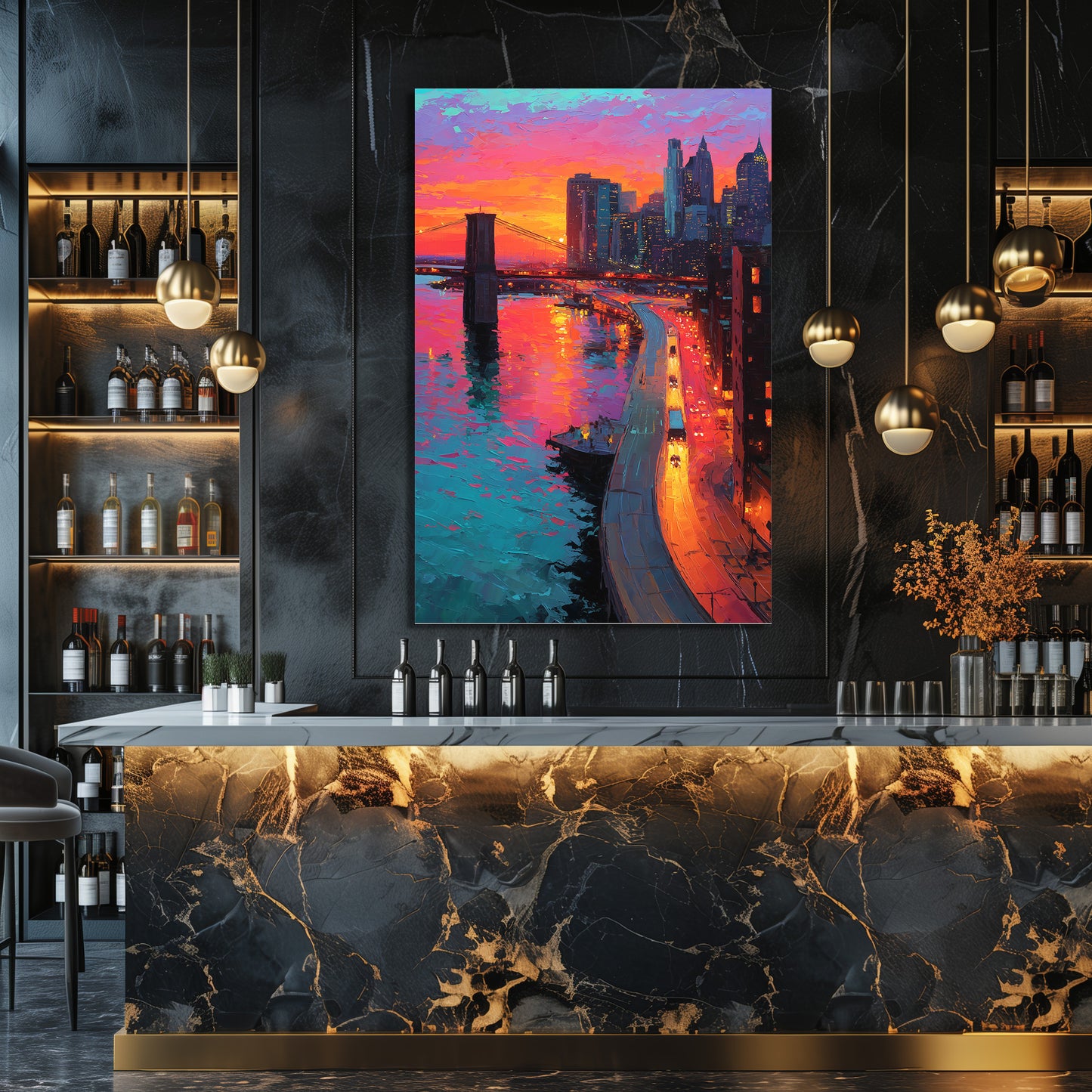 TABLEAU NEW YORK SUNSET