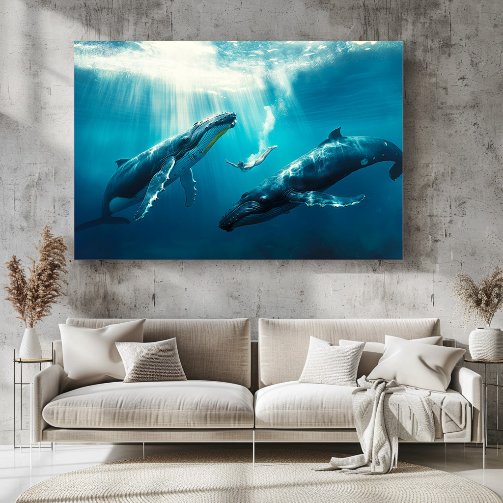 TABLEAU FEMME BALEINE