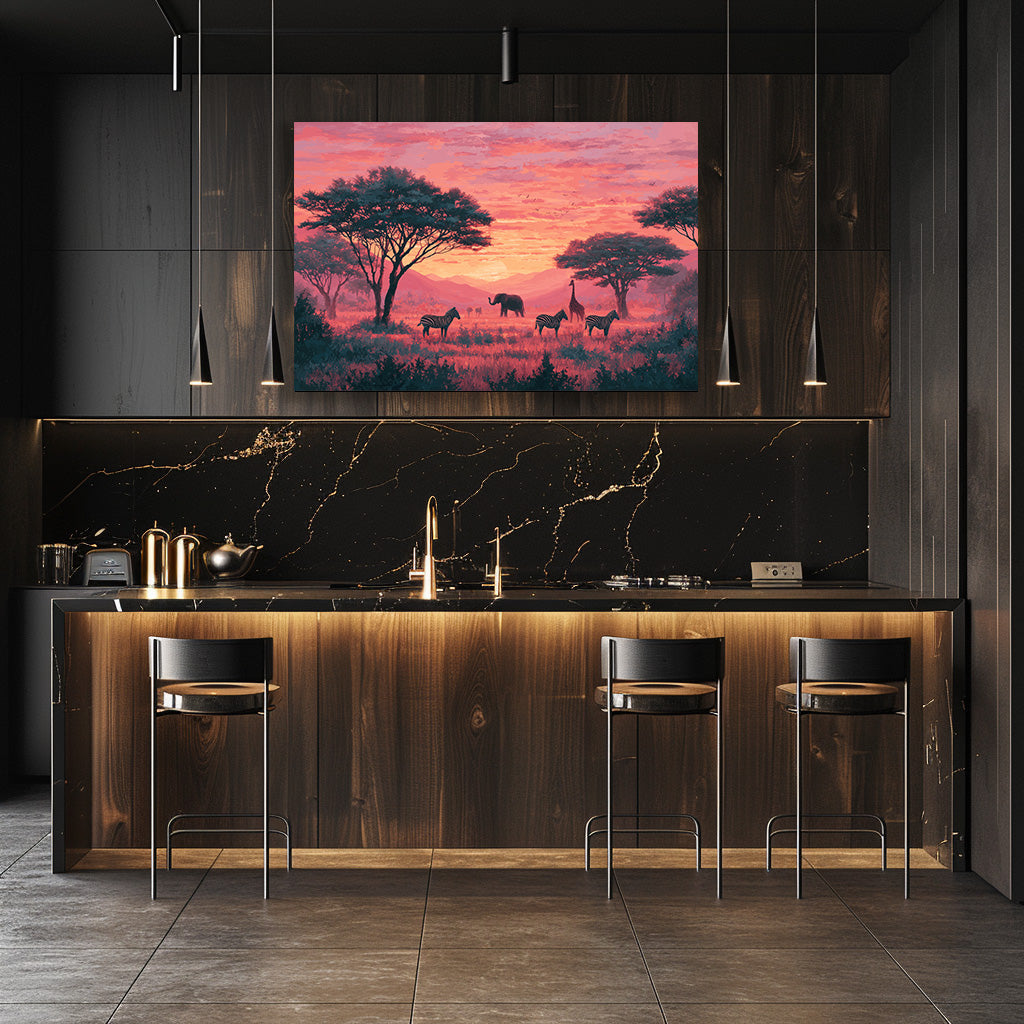 TABLEAU SAVANE SUNSET ROSE