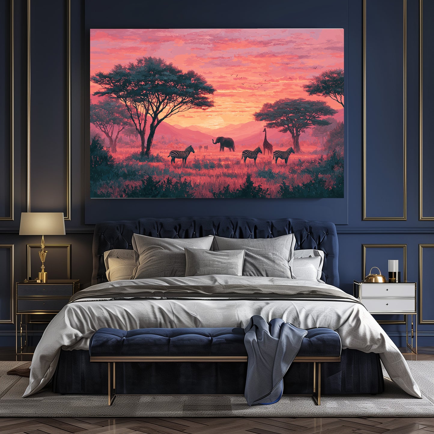 TABLEAU SAVANE SUNSET ROSE